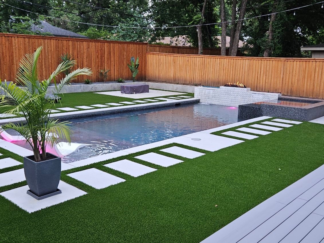 Custom pool build Midtown Tulsa, OK by Serenity Pools & Spas