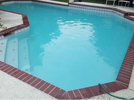 Clear blue pool after acid wash